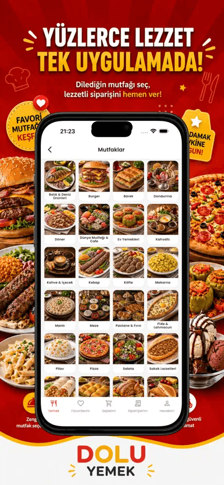 Mersin'deki restoranlar — Dolu Yemek uygulaması